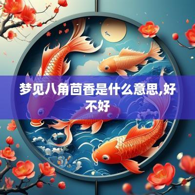 梦见八角茴香是什么意思,好不好