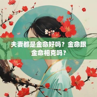 夫妻都是金命好吗？金命跟金命相克吗？