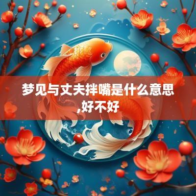 梦见与丈夫拌嘴是什么意思,好不好