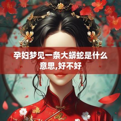 孕妇梦见一条大蟒蛇是什么意思,好不好