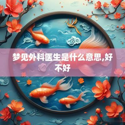 梦见外科医生是什么意思,好不好