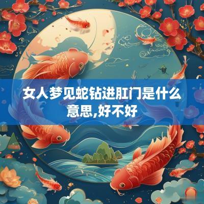女人梦见蛇钻进肛门是什么意思,好不好