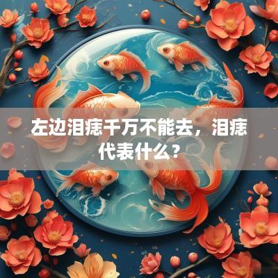 左边泪痣千万不能去，泪痣代表什么？