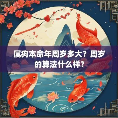属狗本命年周岁多大？周岁的算法什么样？