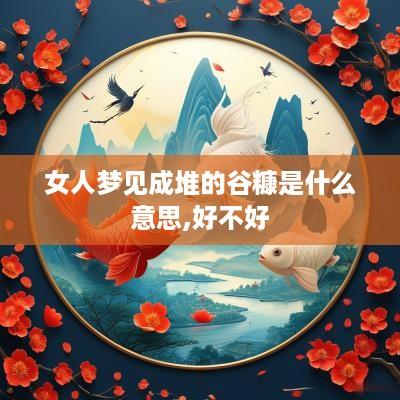 女人梦见成堆的谷糠是什么意思,好不好