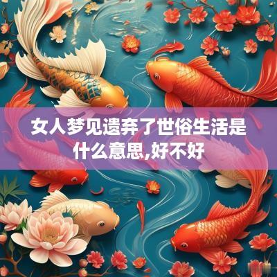 女人梦见遗弃了世俗生活是什么意思,好不好