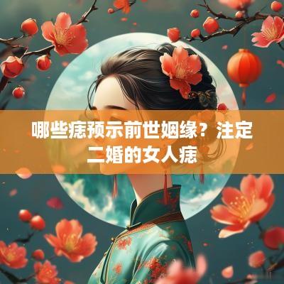 哪些痣预示前世姻缘？注定二婚的女人痣