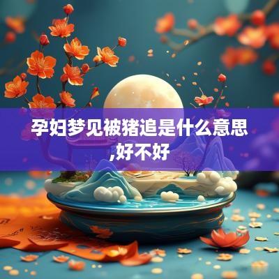 孕妇梦见被猪追是什么意思,好不好