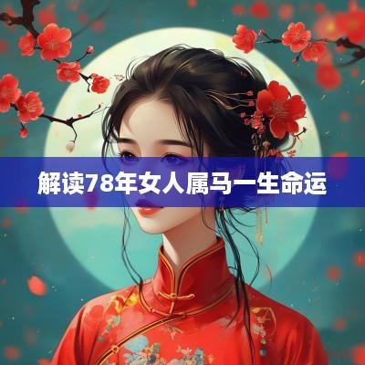 解读78年女人属马一生命运