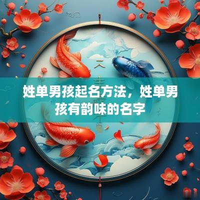 姓单男孩起名方法，姓单男孩有韵味的名字