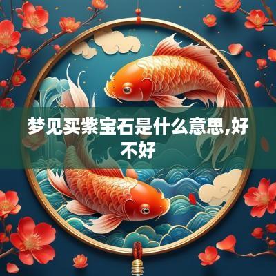 梦见买紫宝石是什么意思,好不好