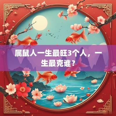 属鼠人一生最旺3个人，一生最克谁？