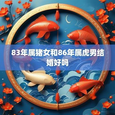 83年属猪女和86年属虎男结婚好吗