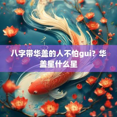 八字带华盖的人不怕gui？华盖星什么星