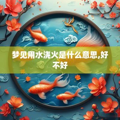 梦见用水浇火是什么意思,好不好