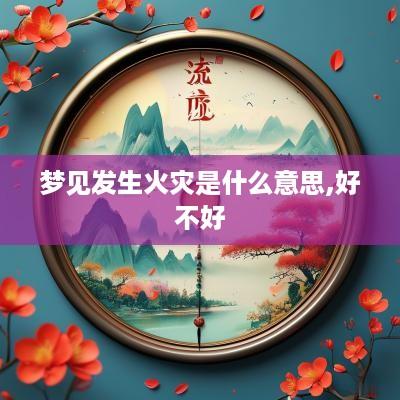 梦见发生火灾是什么意思,好不好