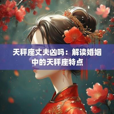 天秤座丈夫凶吗：解读婚姻中的天秤座特点