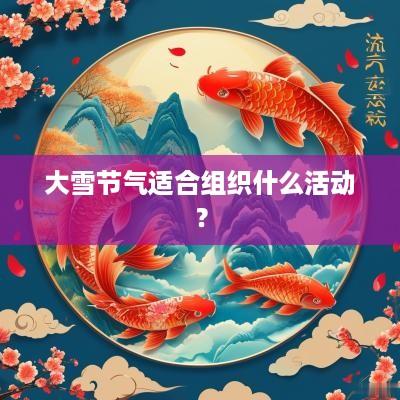 大雪节气适合组织什么活动？
