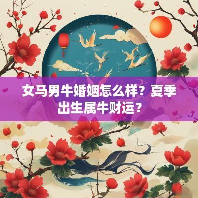 女马男牛婚姻怎么样？夏季出生属牛财运？