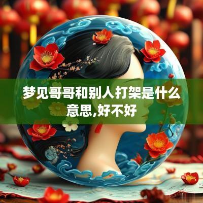 梦见哥哥和别人打架是什么意思,好不好