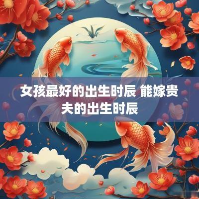 女孩最好的出生时辰 能嫁贵夫的出生时辰