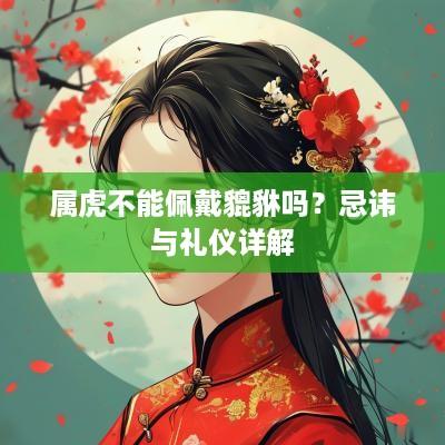 属虎不能佩戴貔貅吗？忌讳与礼仪详解