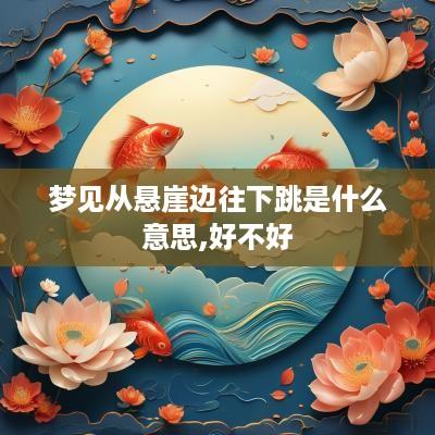 梦见从悬崖边往下跳是什么意思,好不好