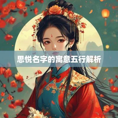 思悦名字的寓意五行解析