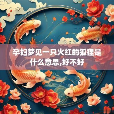孕妇梦见一只火红的狐狸是什么意思,好不好