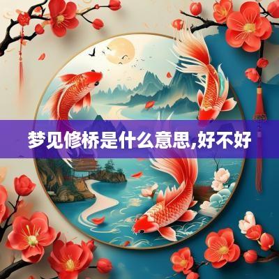 梦见修桥是什么意思,好不好