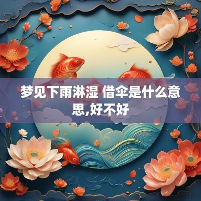 梦见下雨淋湿 借伞是什么意思,好不好