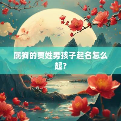 属狗的贾姓男孩子起名怎么起？