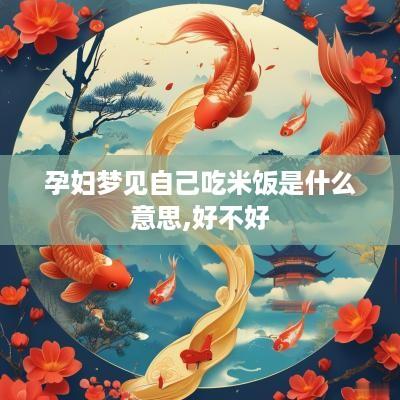 孕妇梦见自己吃米饭是什么意思,好不好