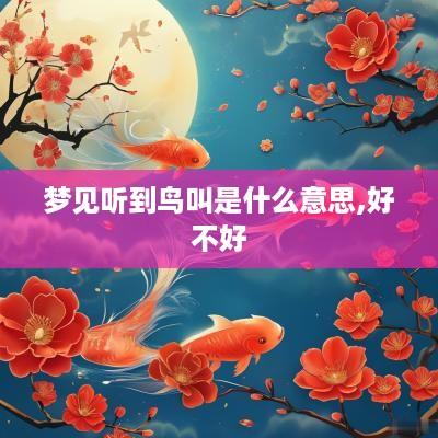 梦见听到鸟叫是什么意思,好不好