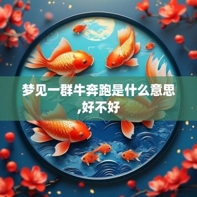 梦见一群牛奔跑是什么意思,好不好