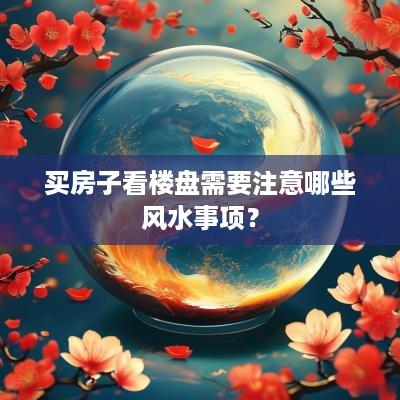买房子看楼盘需要注意哪些风水事项？