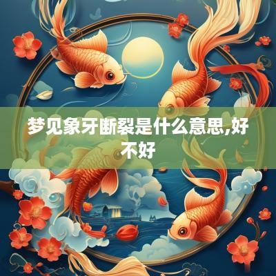 梦见象牙断裂是什么意思,好不好