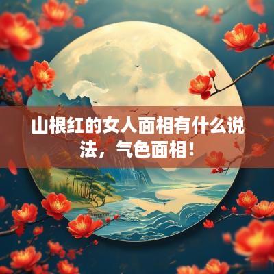 山根红的女人面相有什么说法，气色面相！