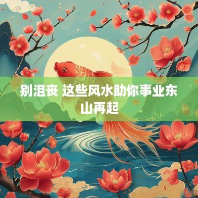 别沮丧 这些风水助你事业东山再起