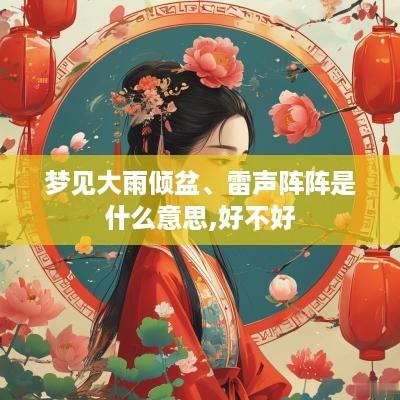 梦见大雨倾盆、雷声阵阵是什么意思,好不好