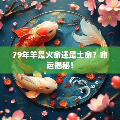 79年羊是火命还是土命？命运揭秘！