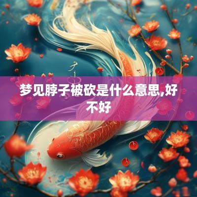 梦见脖子被砍是什么意思,好不好
