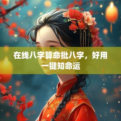 在线八字算命批八字，好用一键知命运