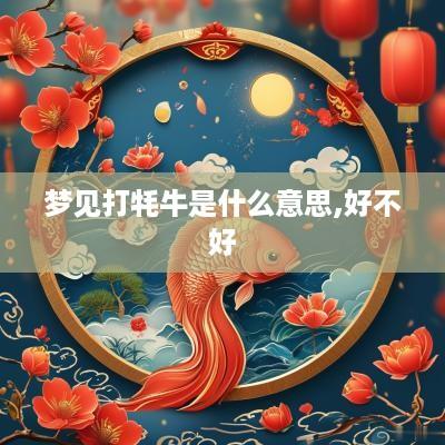 梦见打牦牛是什么意思,好不好