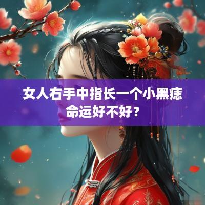 女人右手中指长一个小黑痣命运好不好？