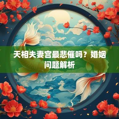 天相夫妻宫最悲催吗？婚姻问题解析