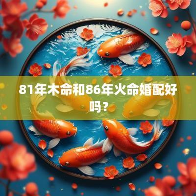 81年木命和86年火命婚配好吗？