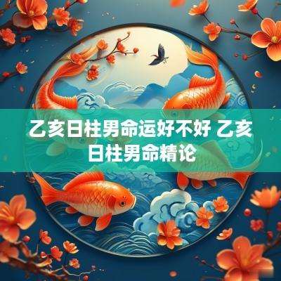 乙亥日柱男命运好不好 乙亥日柱男命精论