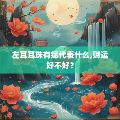 左耳耳珠有痣代表什么,财运好不好？