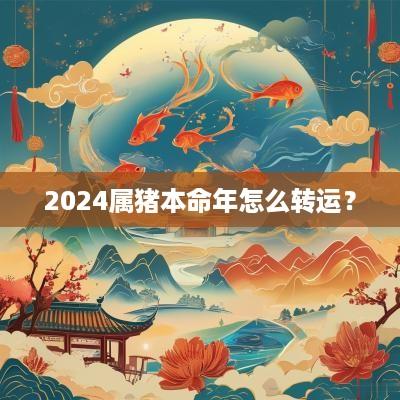 2025属猪本命年怎么转运？